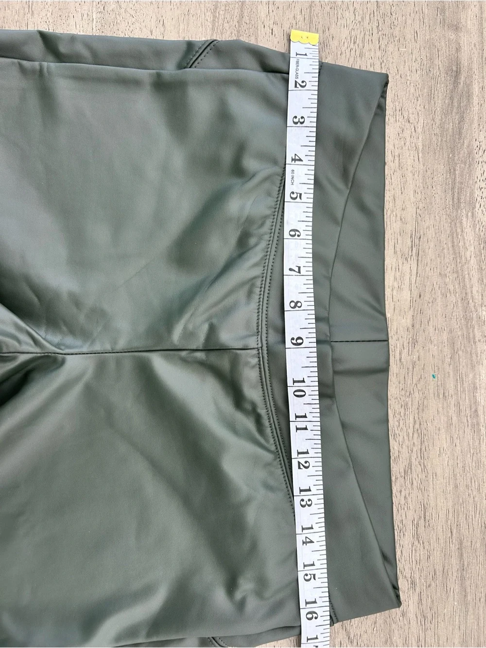Fashion Nova‎ Olive Faux Leather Fleece Lined Straight Leg Pants Size L